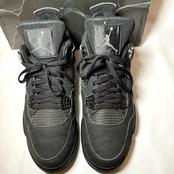 Size 12 - Nike Air Jordan 4 Retro Black Cat 2006 Men's Shoes - Picture 5 of 9